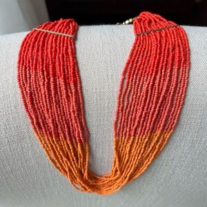 Adjustable hombre beaded necklace